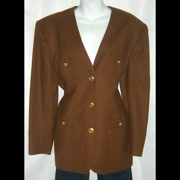 Dior Jackets & Blazers - Vintage Christian Dior Blazer Rust Logo Buttons L